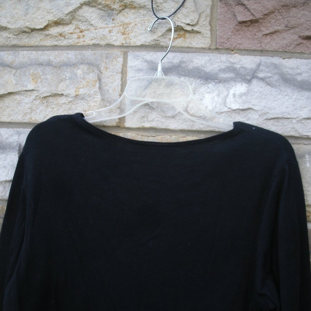 Cats on Branch Black Long Sleeve Shirt Size OX - Picture 5 of 12